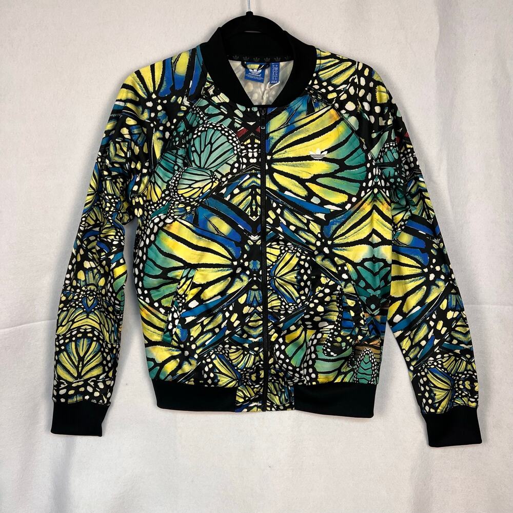 Adidas x Farm Rio Borboleta Butterfly Wing Print Track Top Jacket No Logo Back S
